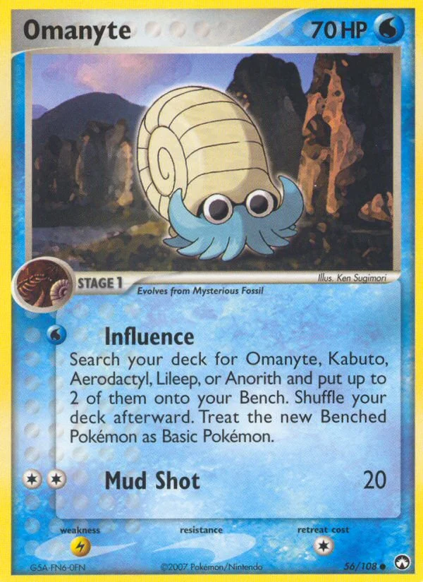 Omanyte Pokemon card