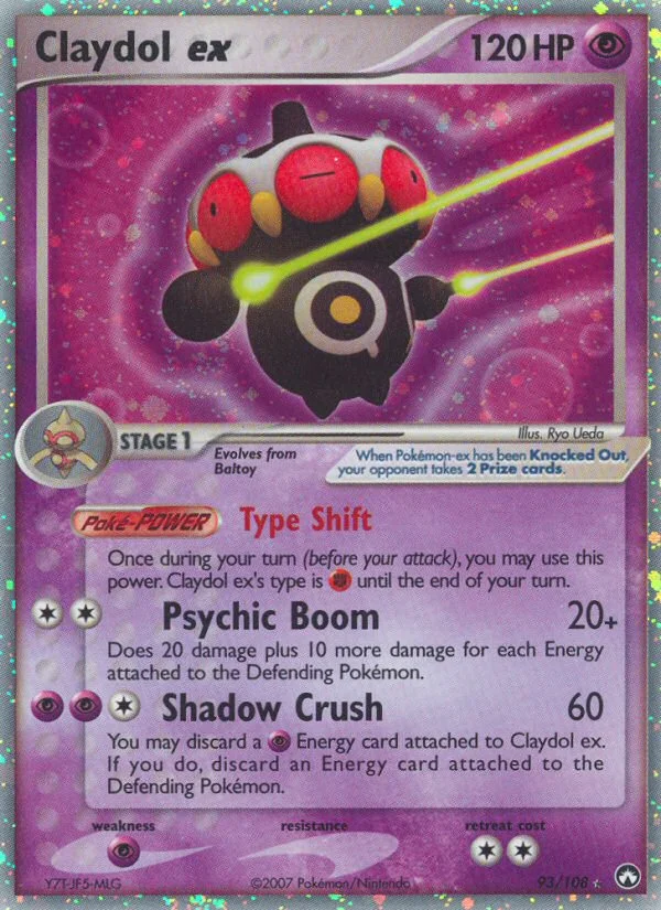 Claydol ex Pokemon card