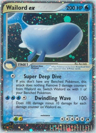 Wailord ex Pokemon card