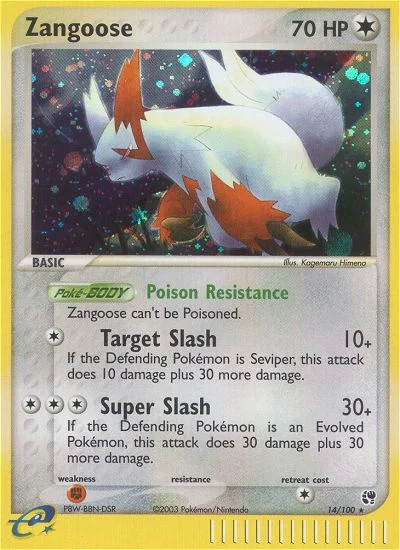 Zangoose Pokemon card