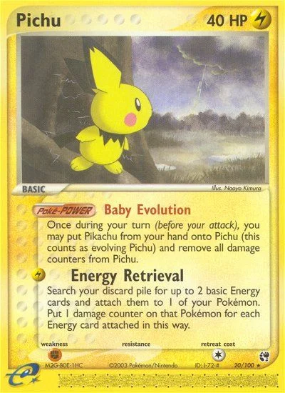 Pichu Pokemon card