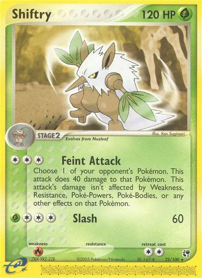 Shiftry Pokemon card