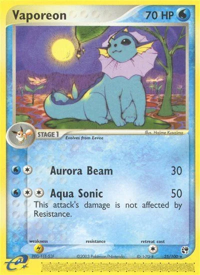 Vaporeon Pokemon card