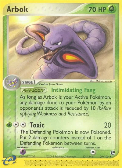 Arbok Pokemon card