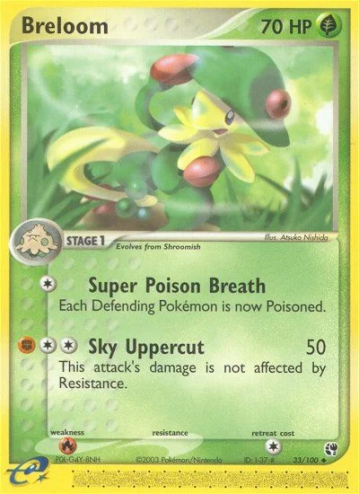 Breloom Pokemon card