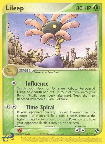 Lileep Pokemon card