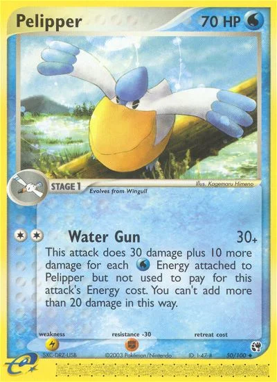 Pelipper Pokemon card