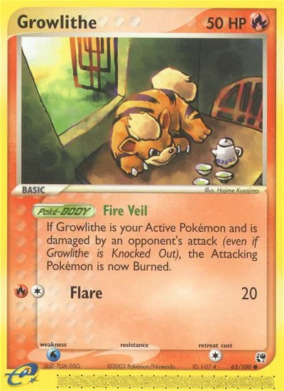 Growlithe Pokemon card