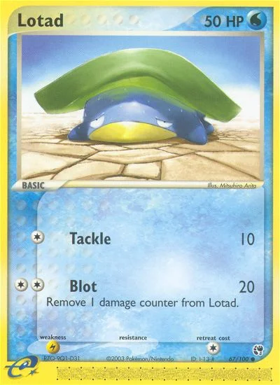 Lotad Pokemon card