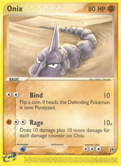 Onix Pokemon card