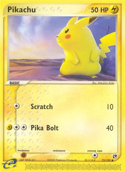Pikachu Pokemon card