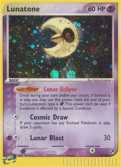 Lunatone Pokemon card