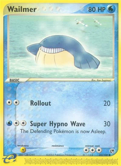 Wailmer Pokemon card