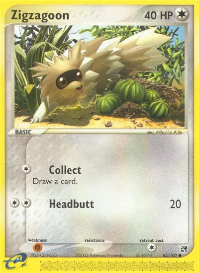 Zigzagoon Pokemon card