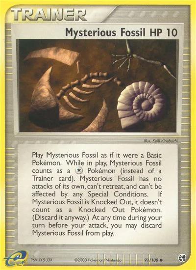 Mysterious Fossil Pokemon card