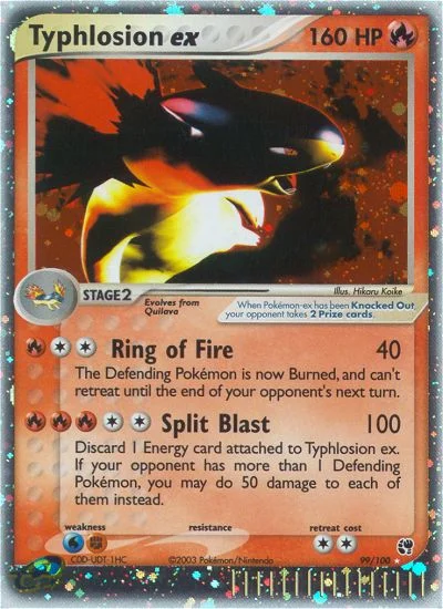 Typhlosion ex Pokemon card