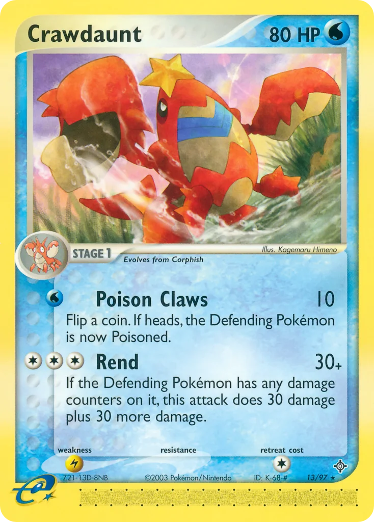 Crawdaunt Pokemon card