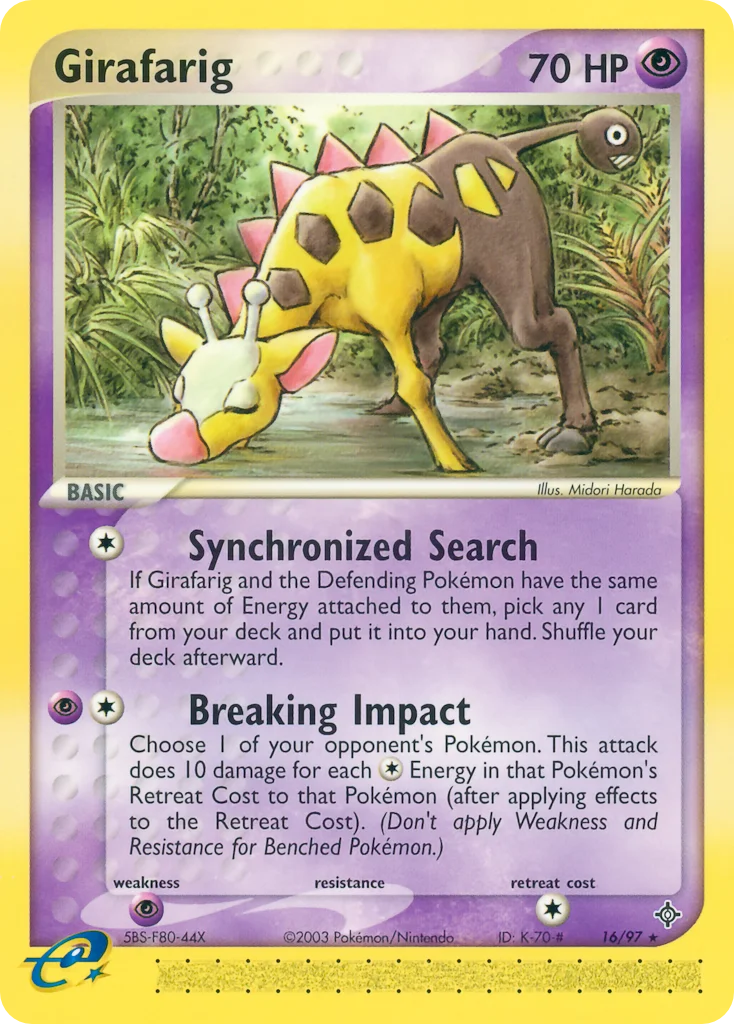 Girafarig Pokemon card