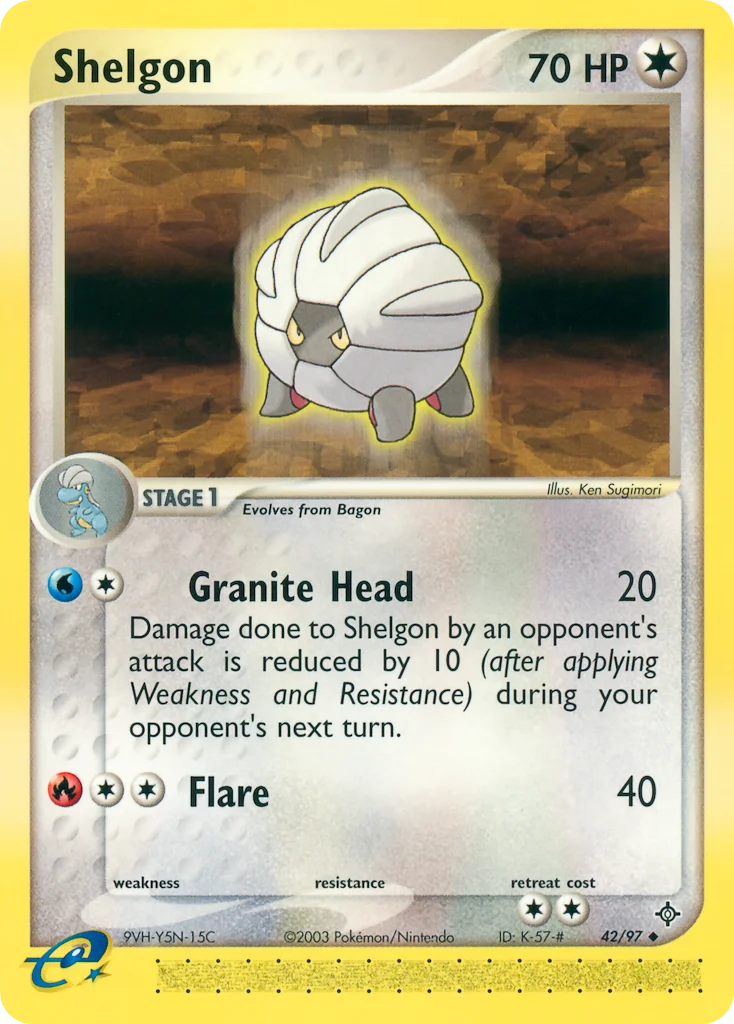 Shelgon Pokemon card