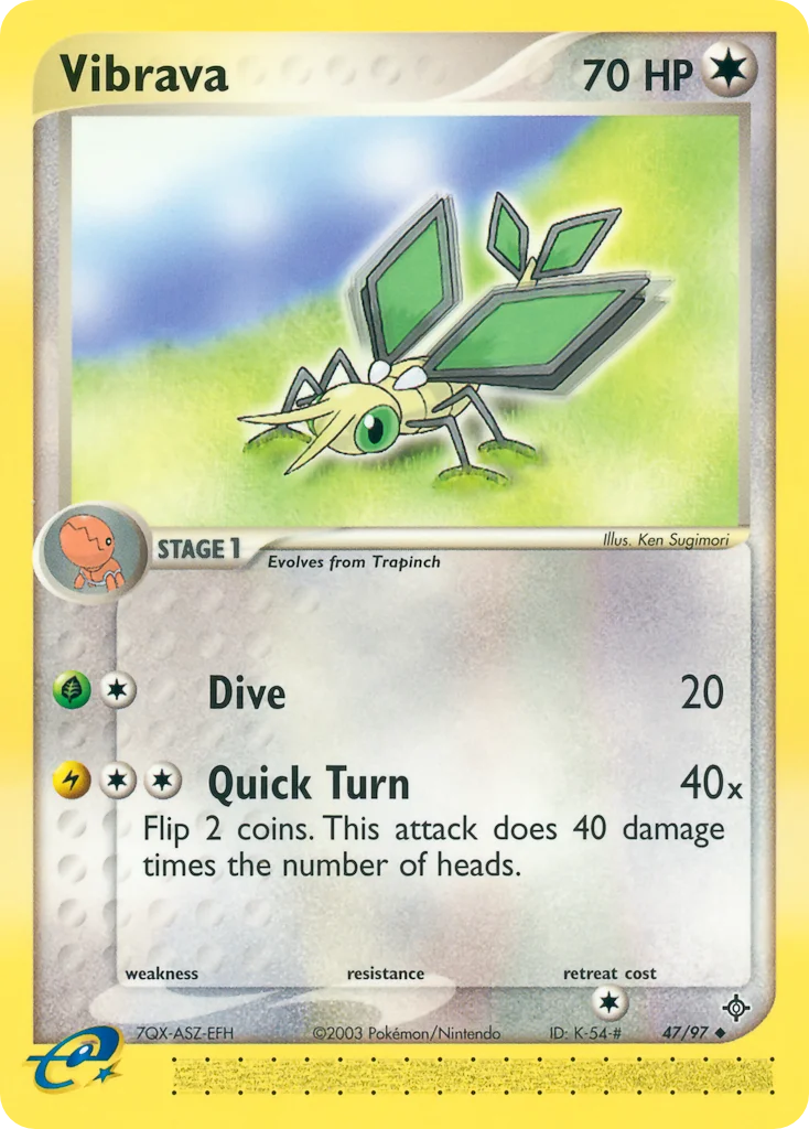 Vibrava Pokemon card