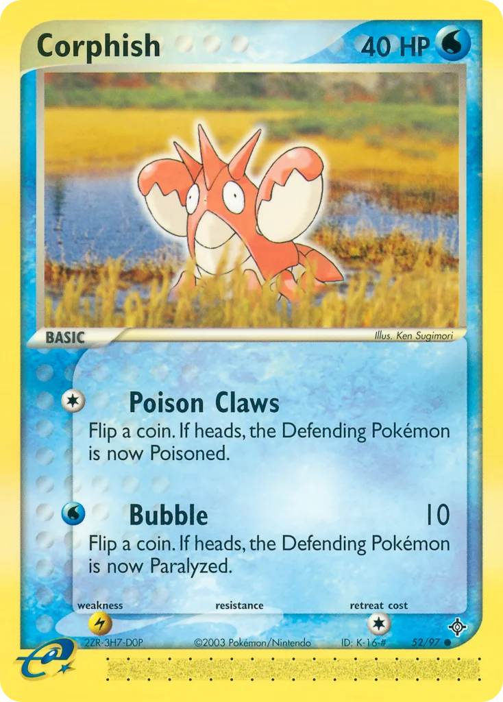 Corphish Pokemon card