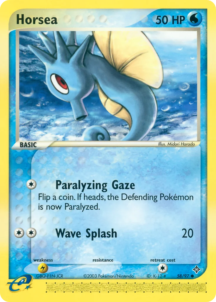 Horsea Pokemon card