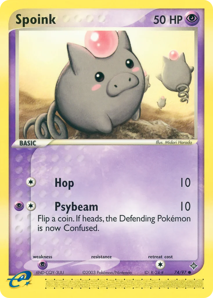 Spoink Pokemon card