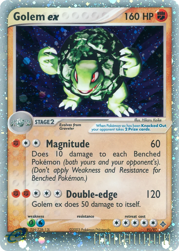 Golem ex Pokemon card