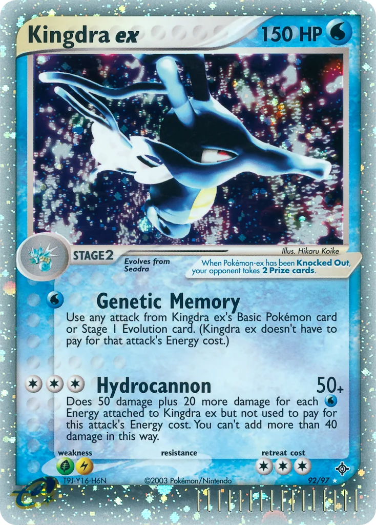 Kingdra ex Pokemon card