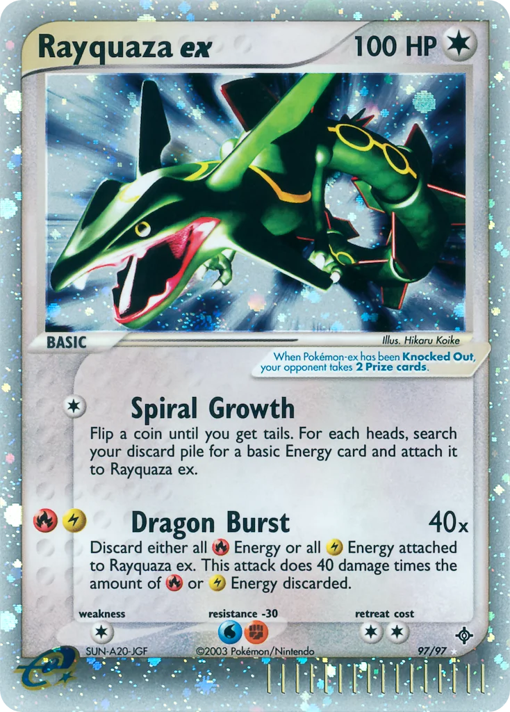 Rayquaza ex Pokemon card