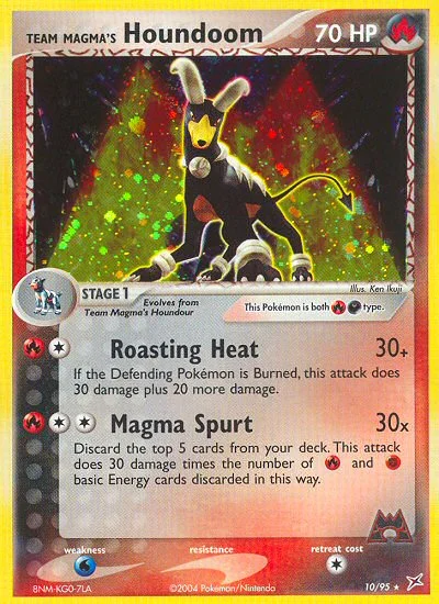 Team Magma's Houndoom Pokemon card