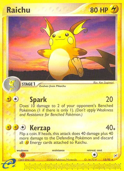 Raichu Pokemon card