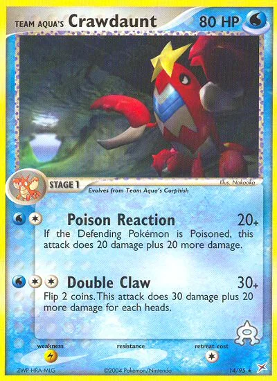Team Aqua's Crawdaunt Pokemon card