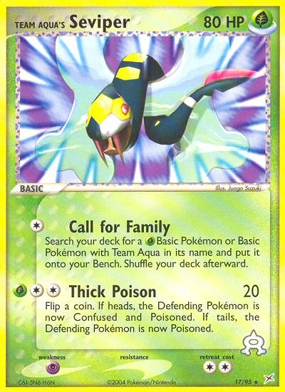 Team Aqua's Seviper Pokemon card