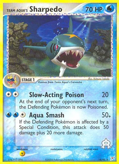 Team Aqua's Sharpedo Pokemon card