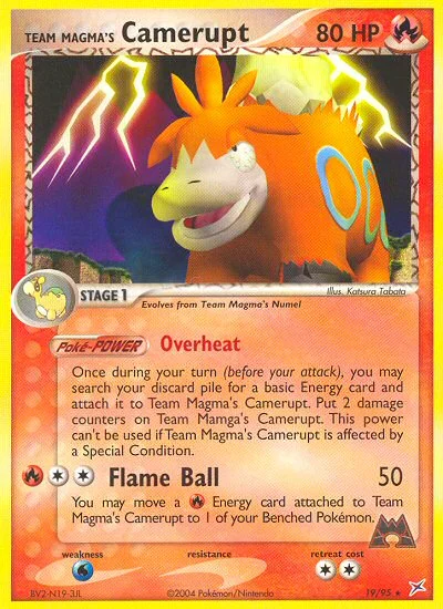 Team Magma's Camerupt Pokemon card