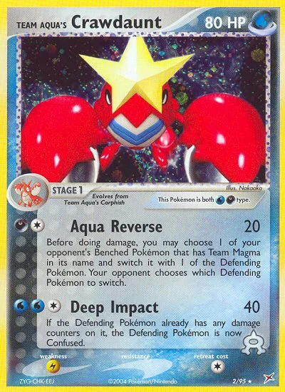 Team Aqua's Crawdaunt Pokemon card