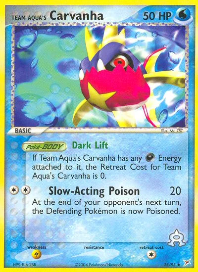 Team Aqua's Carvanha Pokemon card