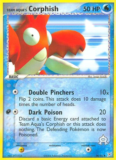 Team Aqua's Corphish Pokemon card