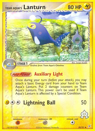 Team Aqua's Lanturn Pokemon card