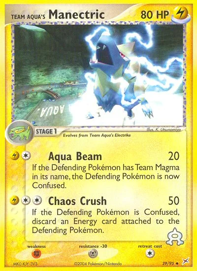 Team Aqua's Manectric Pokemon card