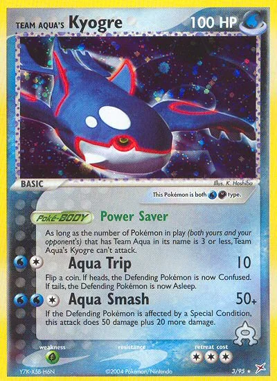 Team Aqua's Kyogre Pokemon card