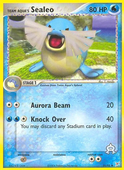 Team Aqua's Sealeo Pokemon card