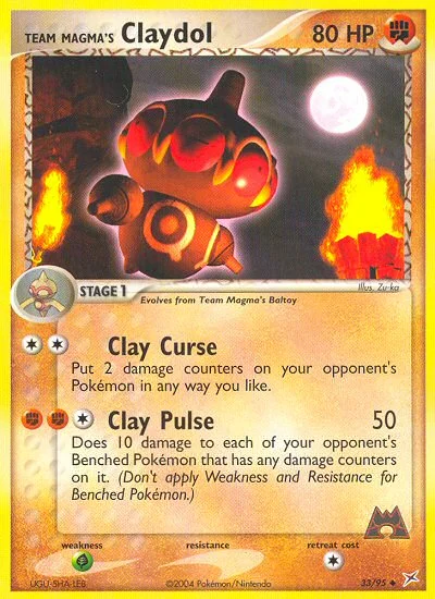 Team Magma's Claydol Pokemon card