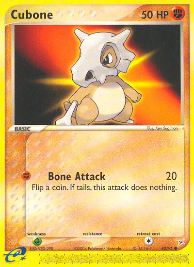 Cubone Pokemon card
