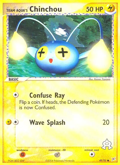Team Aqua's Chinchou Pokemon card