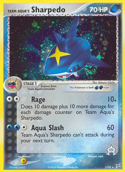 Team Aqua's Sharpedo Pokemon card