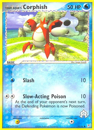 Team Aqua's Corphish Pokemon card