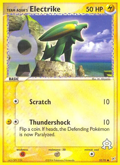 Team Aqua's Electrike Pokemon card