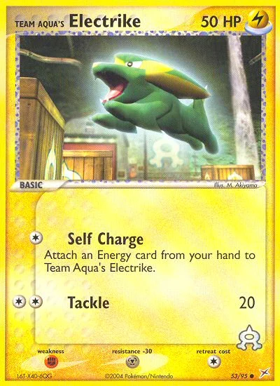 Team Aqua's Electrike Pokemon card